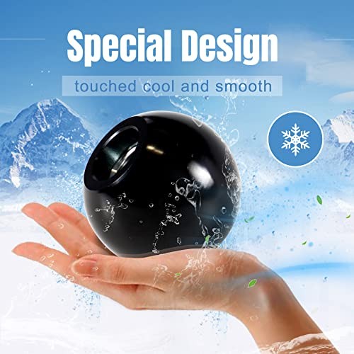Universal Round Ball Gear Shift Knob,Chrome Finish Aluminum Shifter Knobs Black