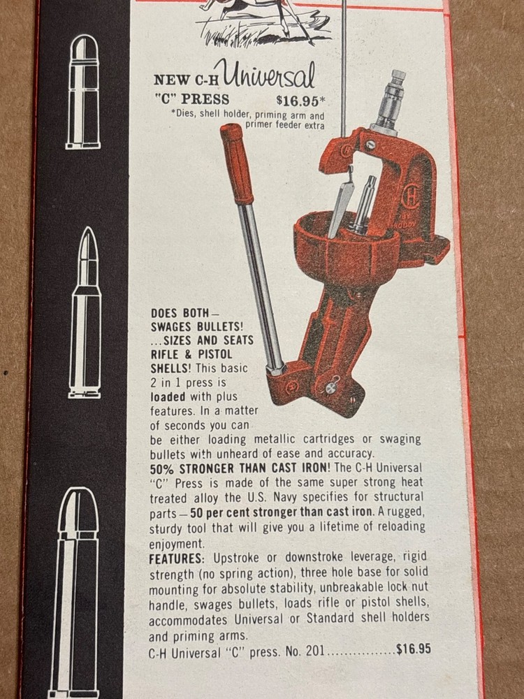 CH 201 Universal Reloading Press in Original Box with Instructions