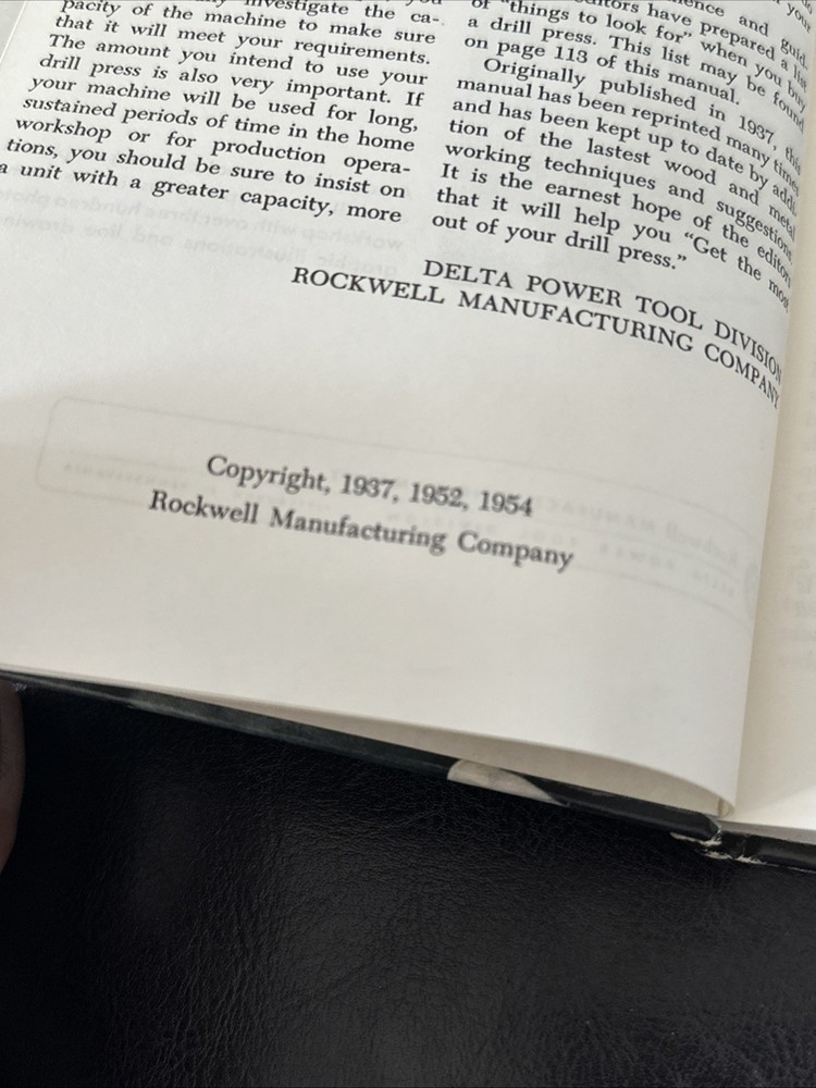 Delta Drill Press Book