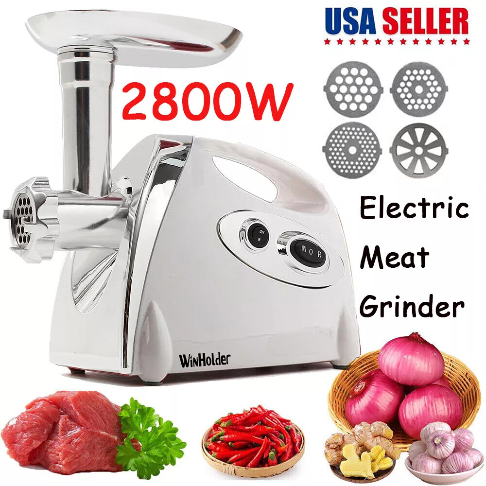 Multi-Function 2800W Electric Meat Grinder Sausage Stuffer W/ 4X Grinding Plates