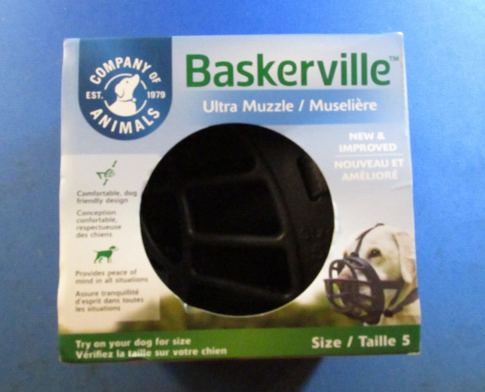 For LARGE Dogs ~ Baskerville Ultra Muzzle for Dogs, Size 5 ~ Open Box