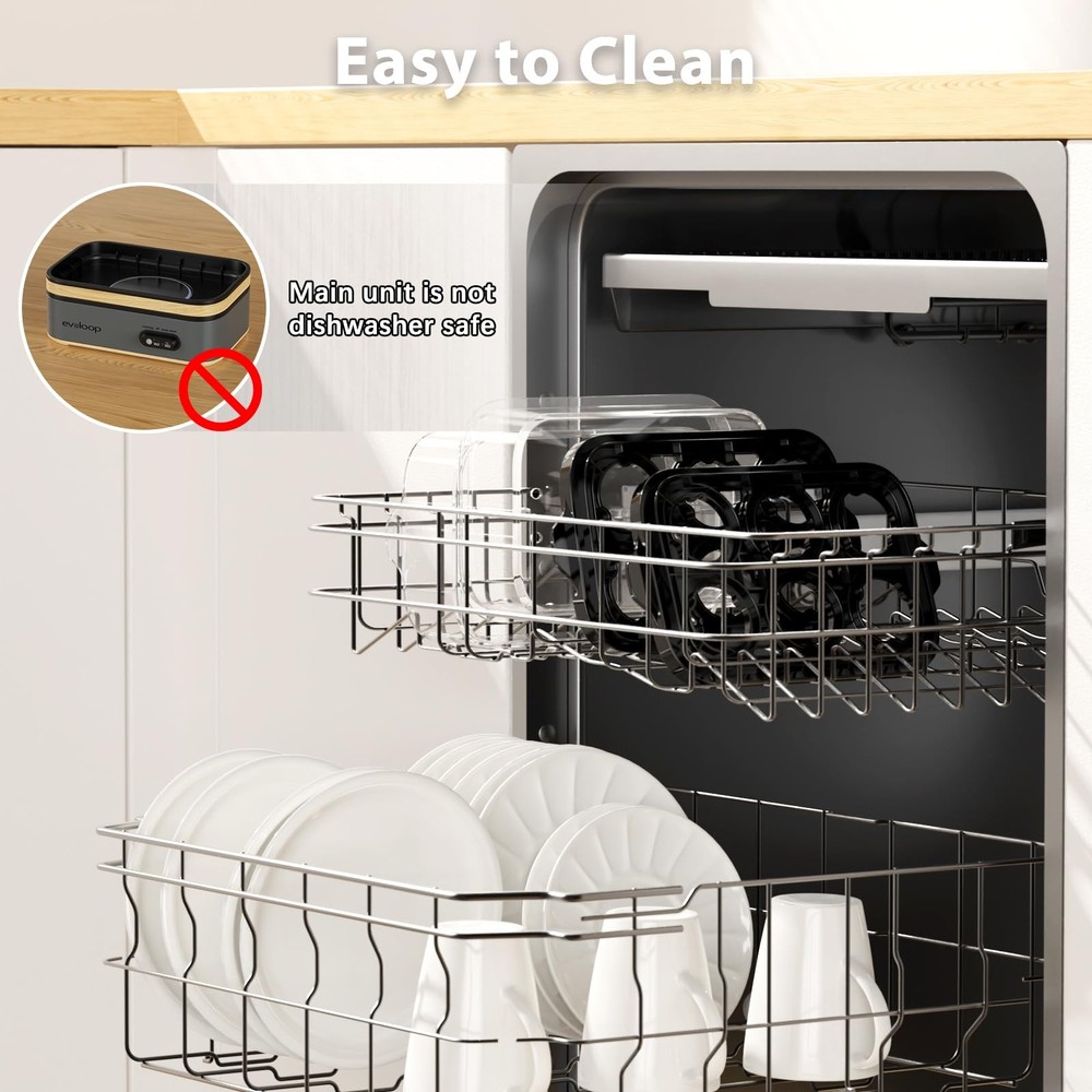 Evoloop Rapid Egg Cooker Electric 12 Eggs Capacity, Soft, Medium, 5*7*8, Grey