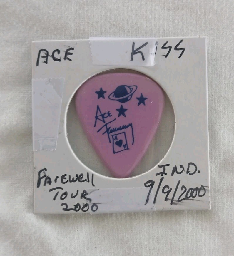 Kiss Ace Frehley Tour Guitar Pick Farewell Tour Indianapolis IN. 9/9/2000