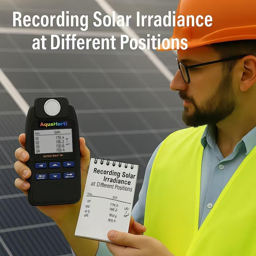 AH-SOL Solar Power Meter – High Precision Digital Solar Irradiance Meter for