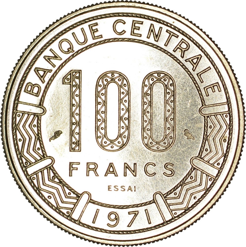 Chad, Republic, 100 Francs - 1971