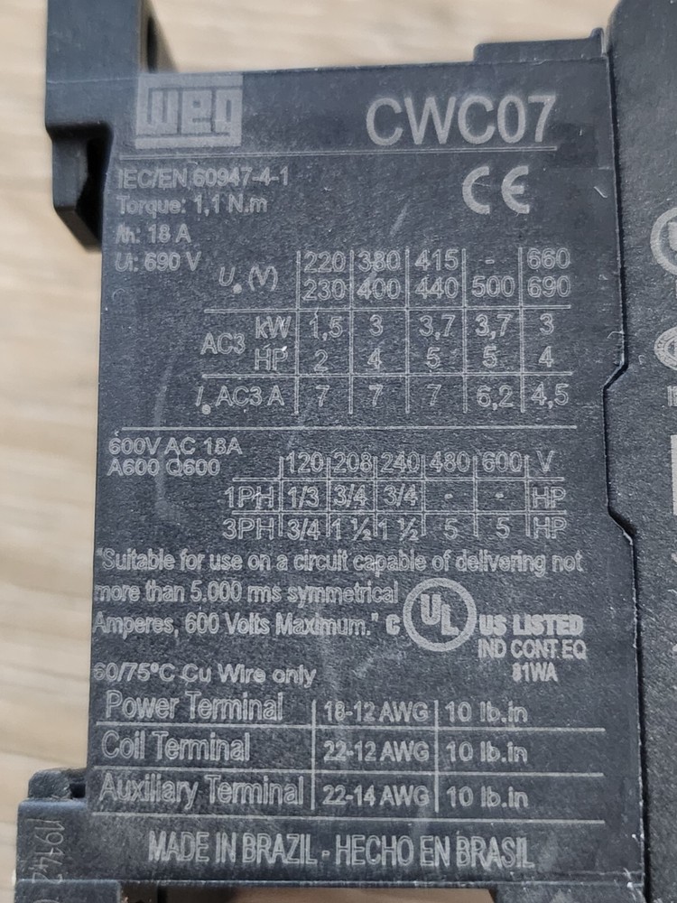 WAG CWC07.10E Contactor
