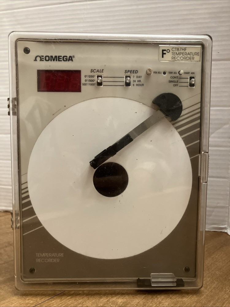 OMEGA ENGINEERING CT87HF / CT87HF Temperature Recorder Untested Missing Cord