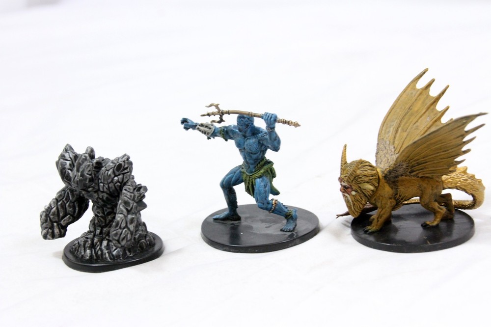 D&D Miniatures Golden Protector #05 Unhallowed Marid #21 Elemental Wall #06