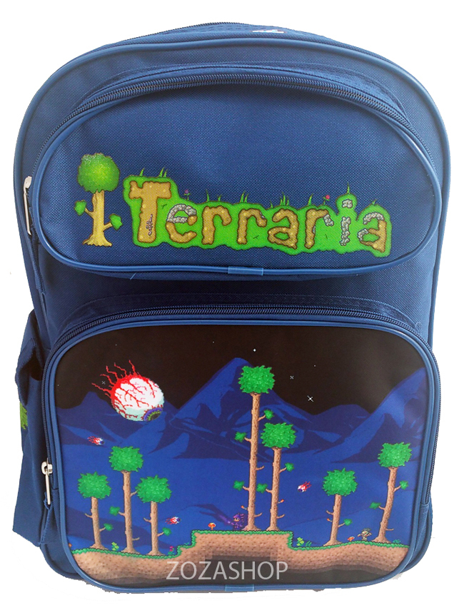 Terraria Backpack 16" School Large Backpack Bag New Style! Blue Backpack