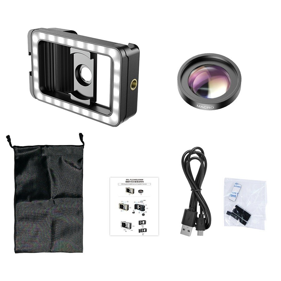 Professional Fill Light 15x Macro Phone Lens