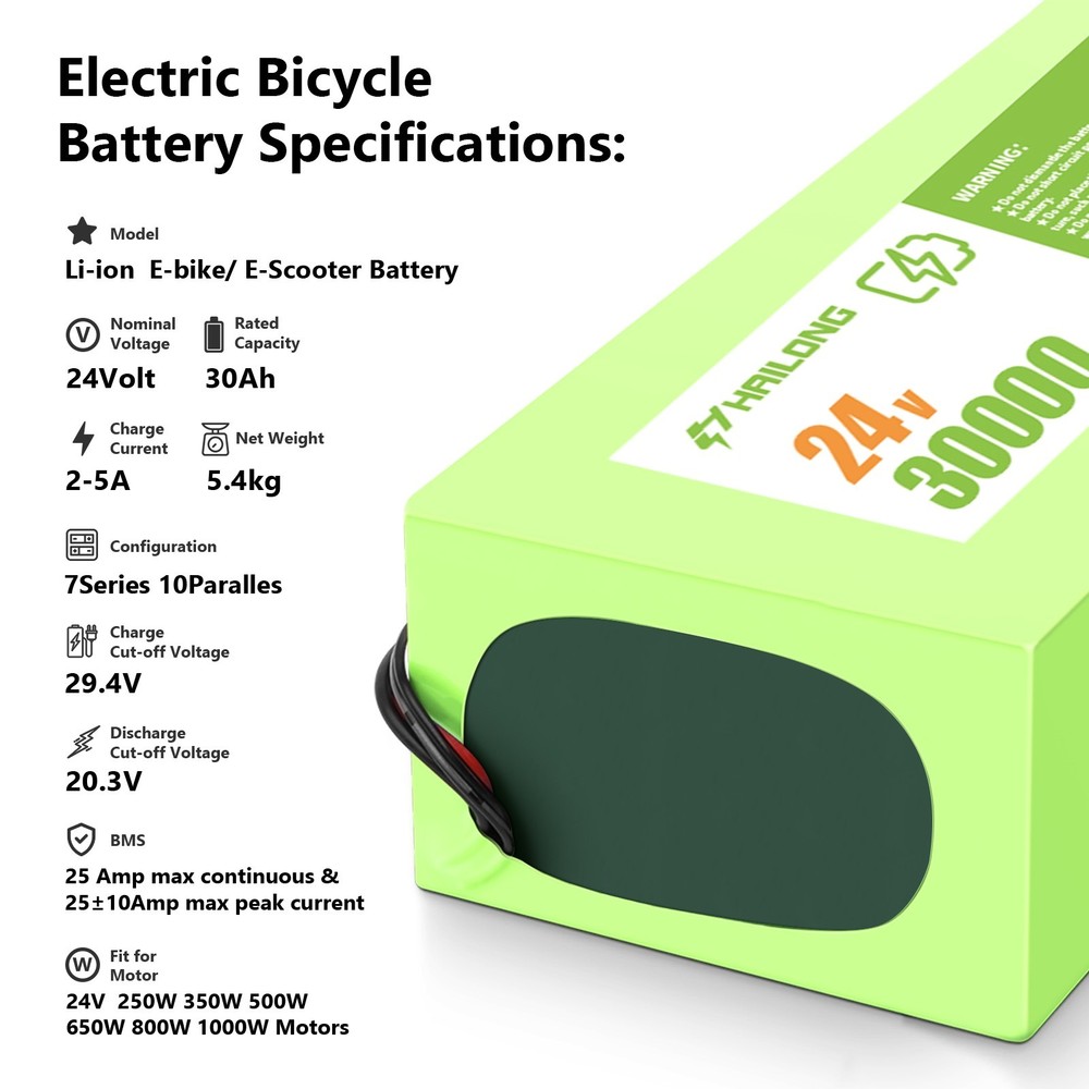 Used Green 24V 30AH Battery