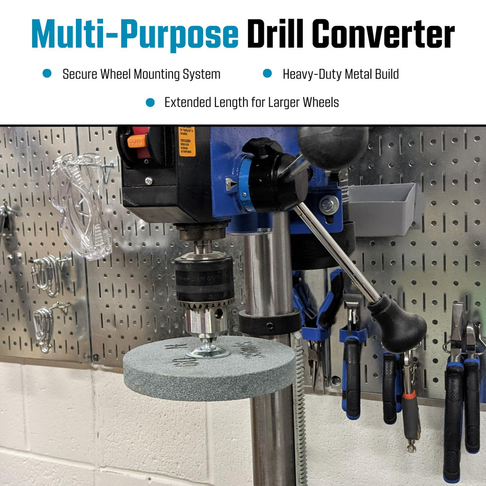 Drill Arbor Adapter Mandrel for Buffing and Grinding Wheels, 1/2-Inch Diameter