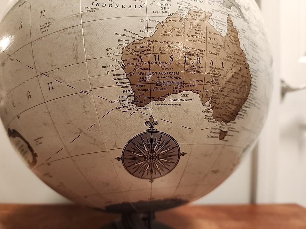 VINTAGE REPLOGLE 12" PLATINUM CLASSIC SERIES GLOBE Plastic Base Donovan
