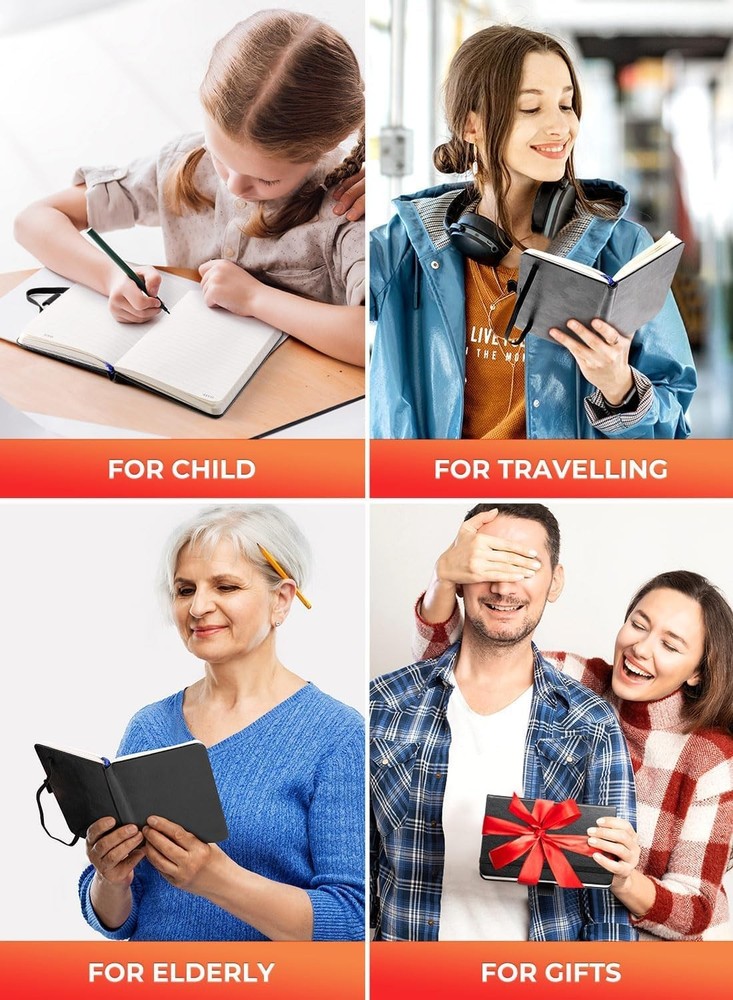 AISBUGUR Pocket Notebook Small Notebook 2-Pack Total 320 Pages3.7" x 5.7" Poc...