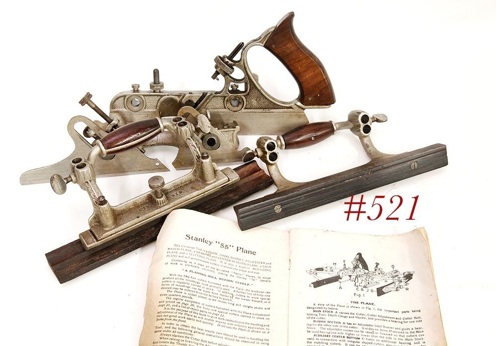 script logo V Nice Shape STANLEY TOOLS 55 COMBINATION PLANE