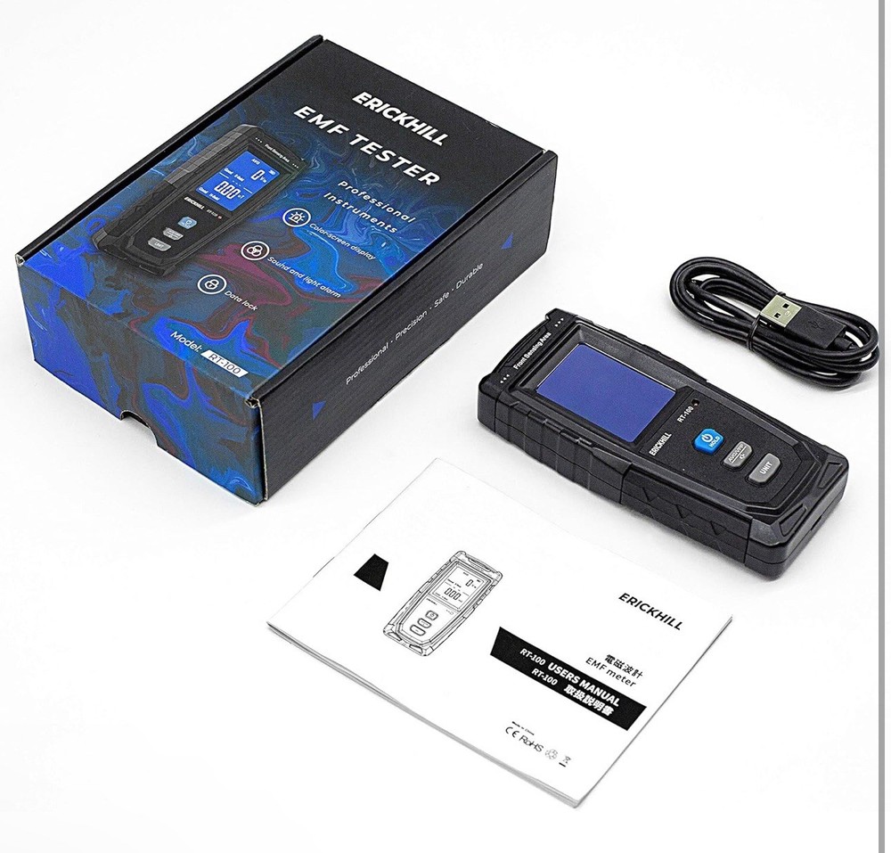 EMF METER Digital Electromagnetic Field Radiation Detector LCD Display ERICKHILL