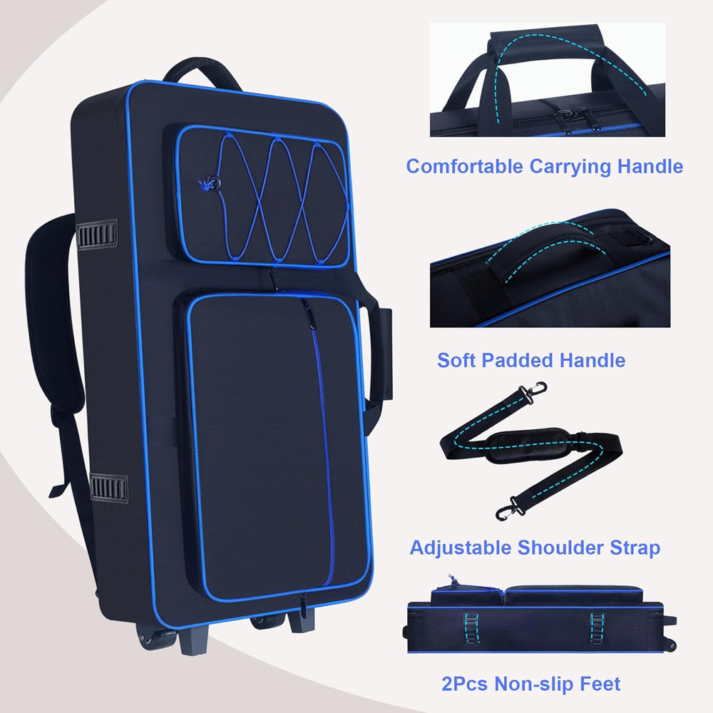 DJ Controller Case with Wheels Compatible with DDJ FLX10 / DDJ GRV6 / REV7 / REV