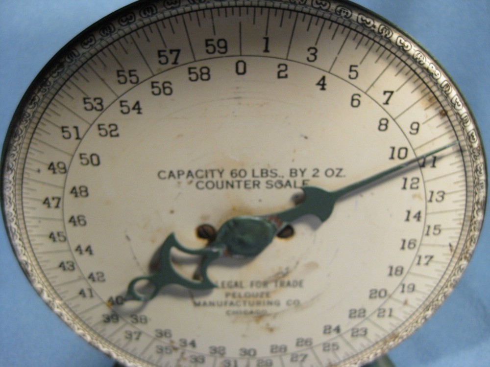 Antique Pelouze General Store 60 Lb Scale Needs Work