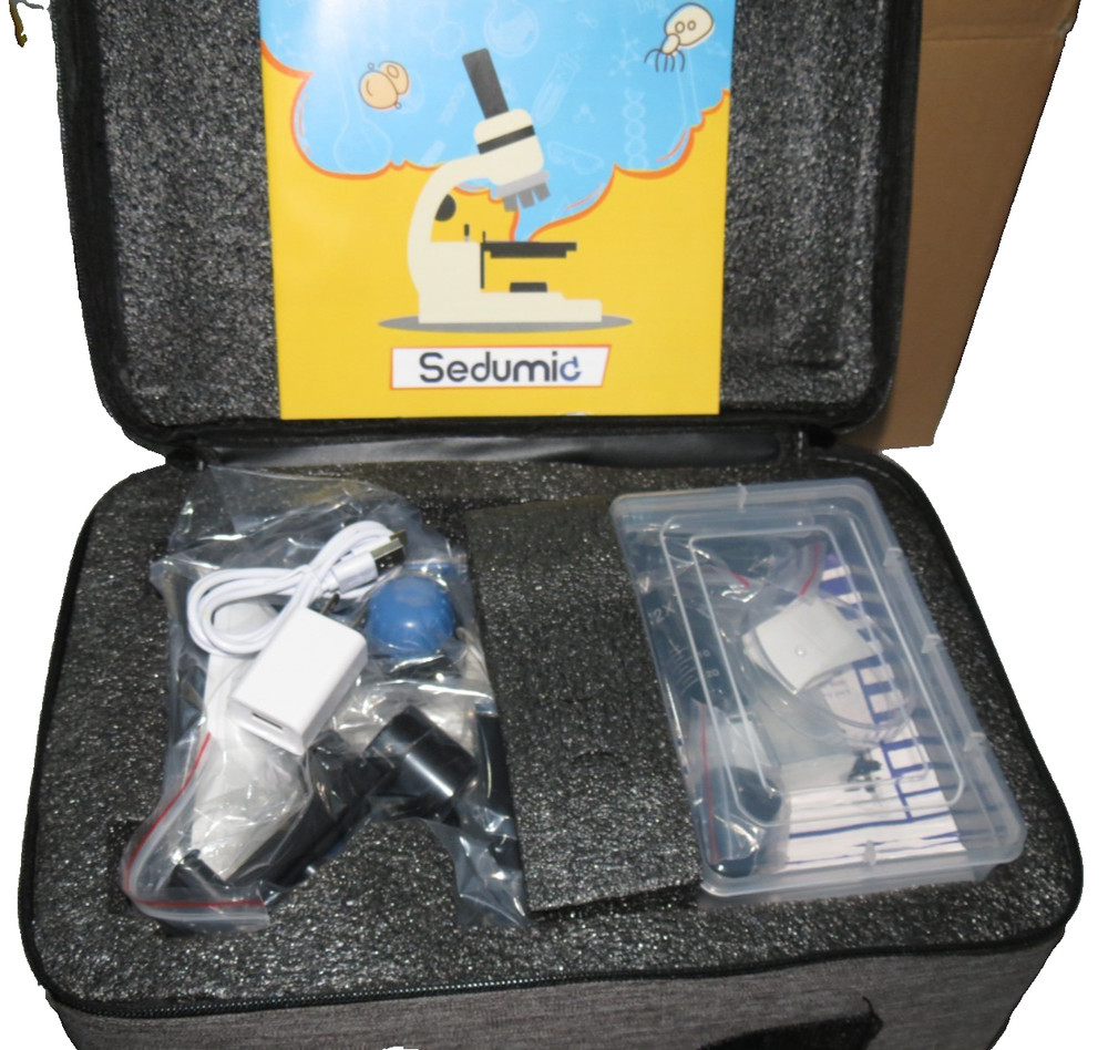 Microscope for Adults Kids 40X-2000X Compound Monocular Microscope for Students