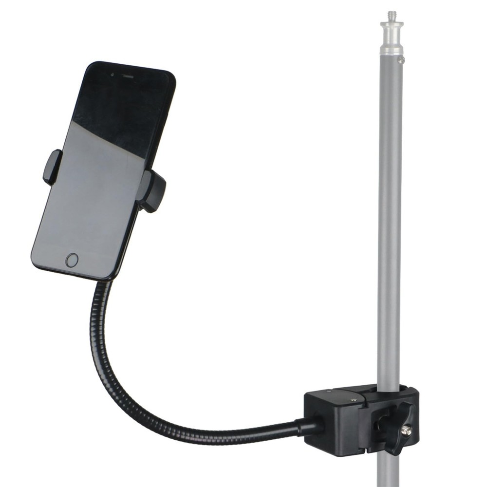 360° Adjustable Phone Holder Clip for Mic Stand - Stabilizing Mount for