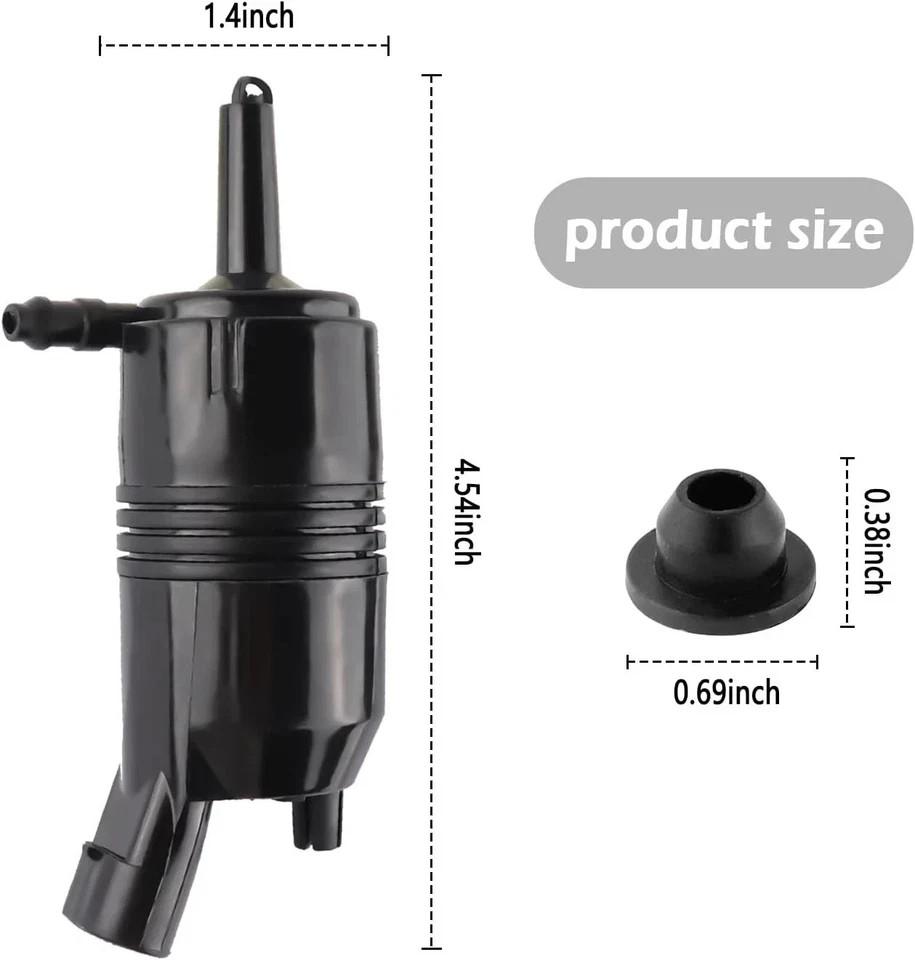 Windshield Washer Pump, Windshield Wiper Pump Compatible with Silverado, Impa