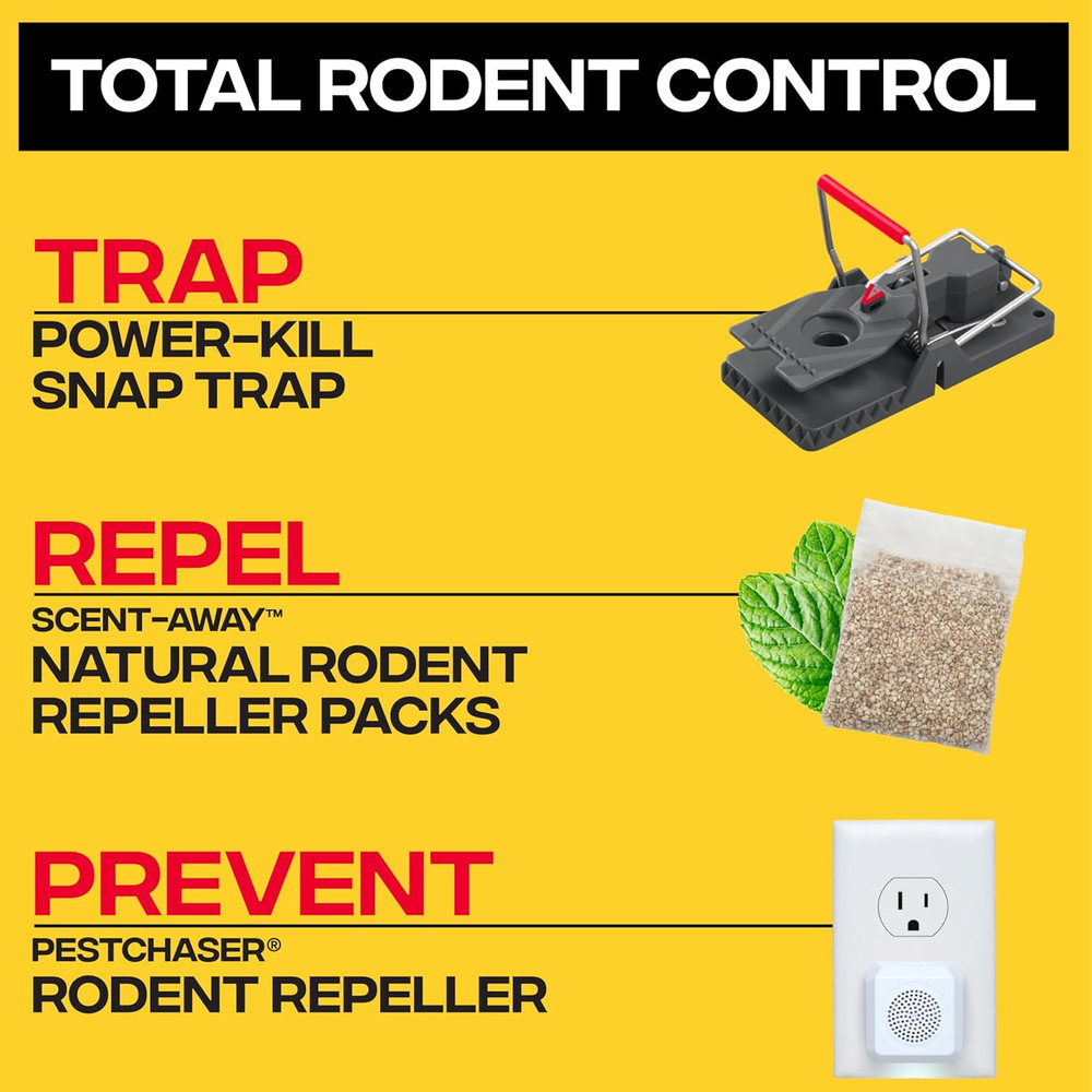 Victor Power-Kill Humane Mouse Traps M393SSR - 6 Easy Set, Reusable, Power-Kill