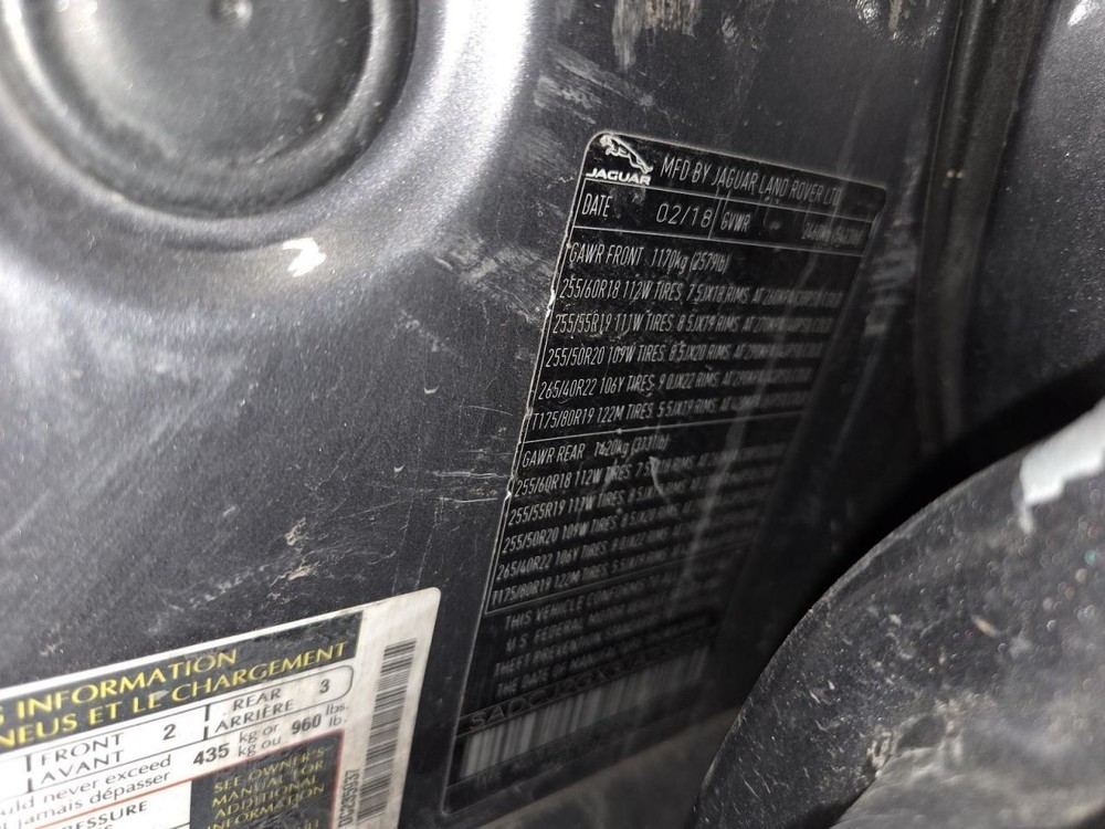 Fuse Box Engine VIN X 8th Digit Fits 18 F-PACE 1548595