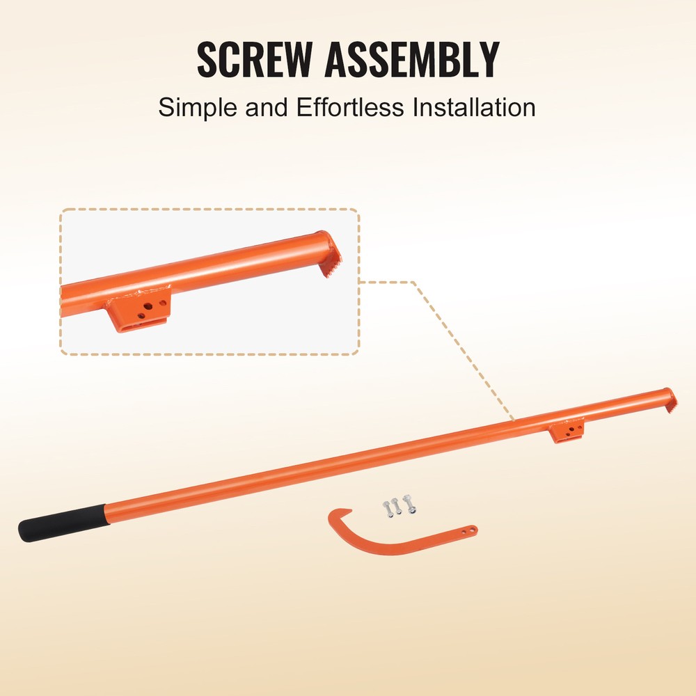 Cant Hook Tool 59 in Heavy Duty Steel Log Roller Forestry Logging Tools