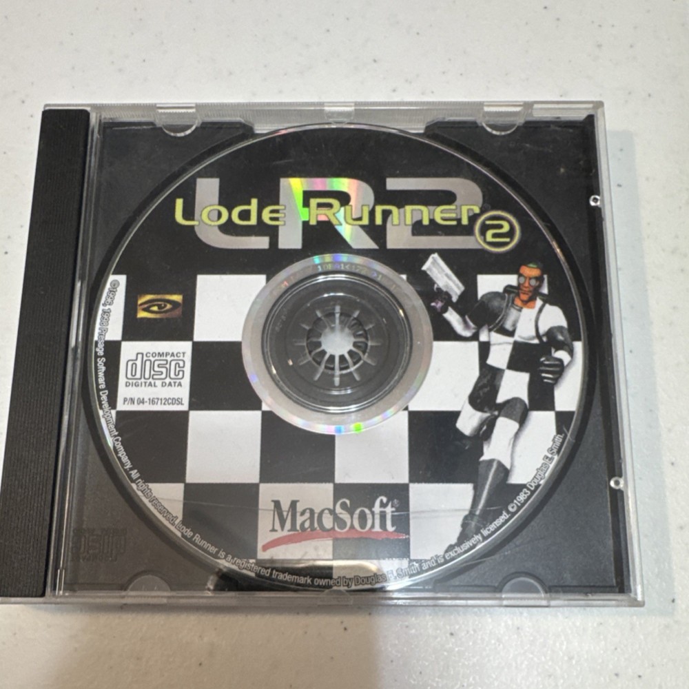 MacSoft Lode Runner 2 CD-ROM Computer Game for Mac MPN 04-16712CDSL