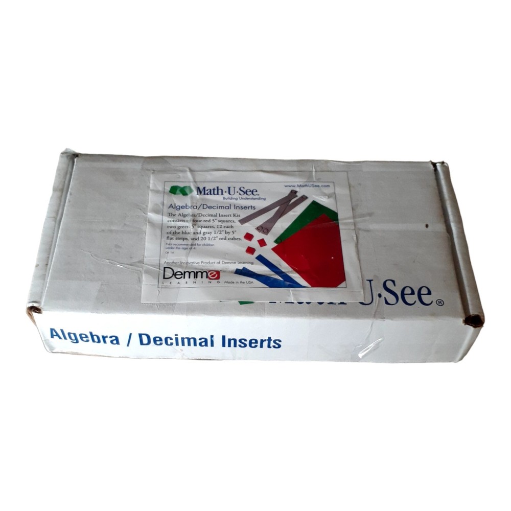 Math U See Algebra Decimal Inserts Manipulatives Set Homeschool Educational Read