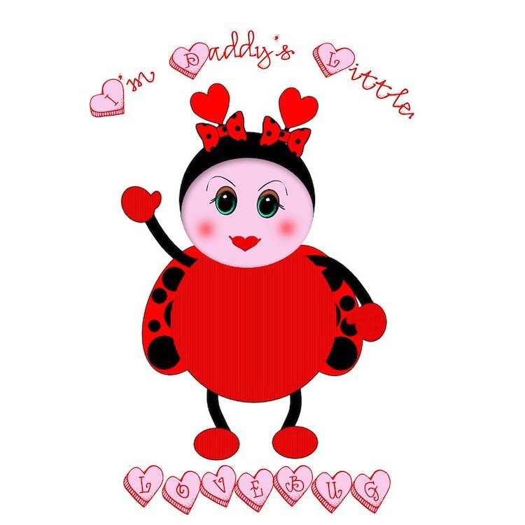 CafePress Daddy's Lovebug 10" Wall Clock (348502655)