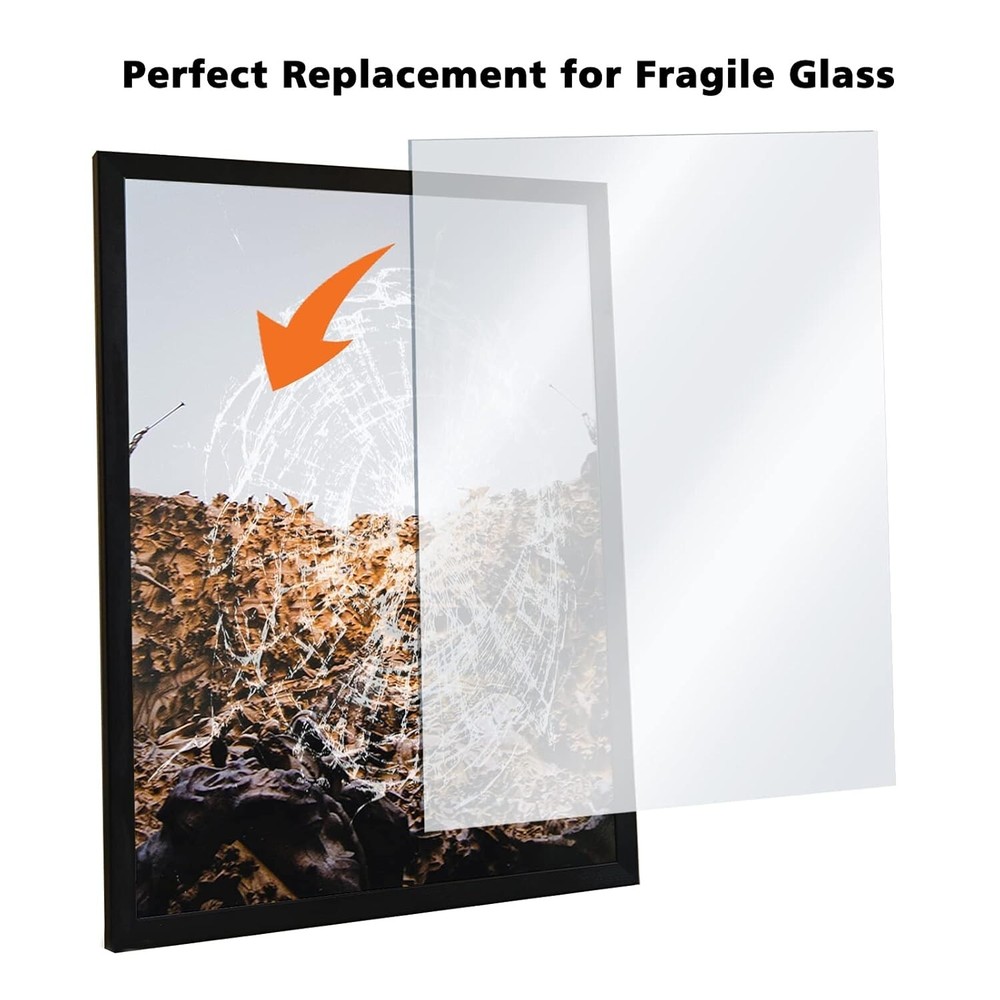 Plexiglass Sheets Clear 8x10 Inches 20 Pack Cuttable Crafting Replacement Glass