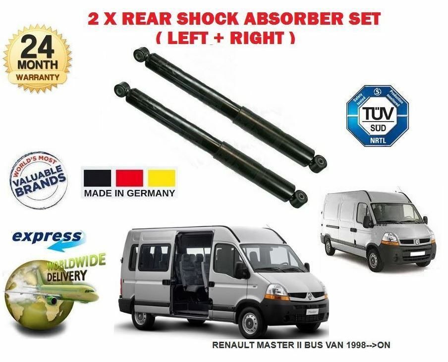 FOR RENAULT MASTER II BUS VAN 1998--> 2X REAR LEFT RIGHT SHOCK ABSORBER SHOCKER