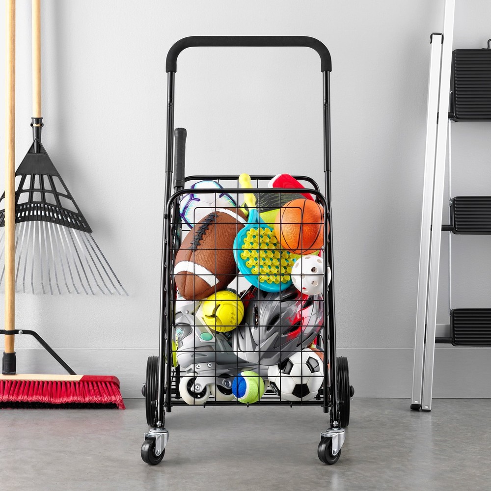 Mainstays Rolling Multipurpose Cart, Metal, Black
