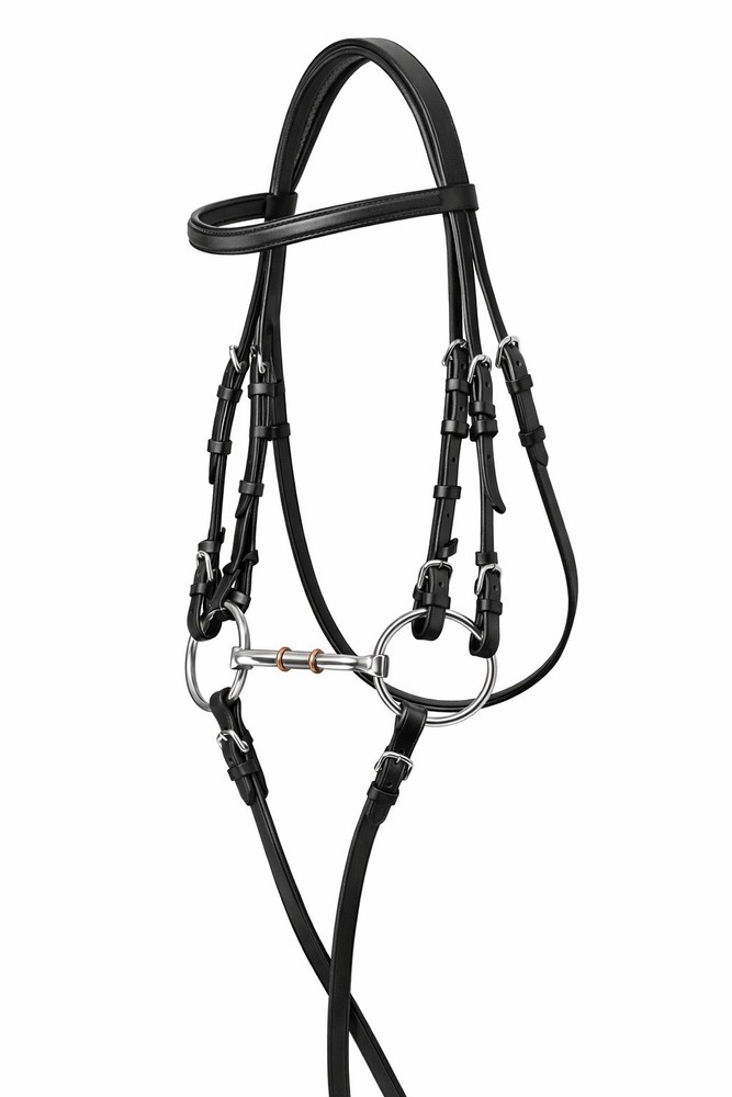 Horse SS Loose Ring Snaffle Bit with Copper Rollers Mouth 35567