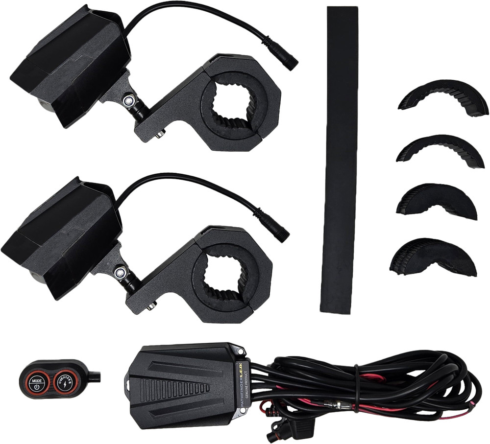 PATHFINDER PL80WRB Dual Switchback LED Motorcycle & UTV Lights with Wireless