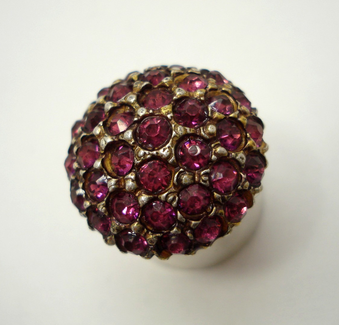 Vintage Georg Jensen USA Sterling Silver Pink Faux Stone Atomette Cap Cover 7.6g