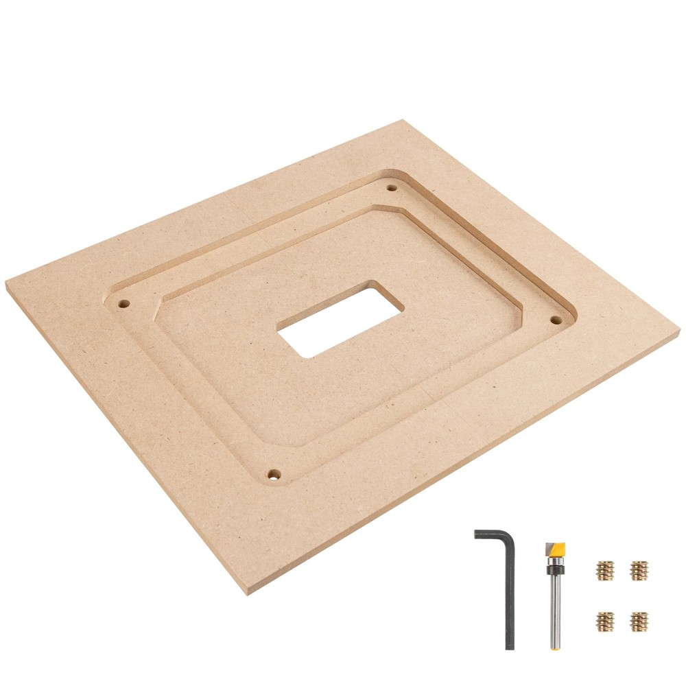 O'SKOOL Router Table Insert Plate Template Kit Includes MDF Routing Template