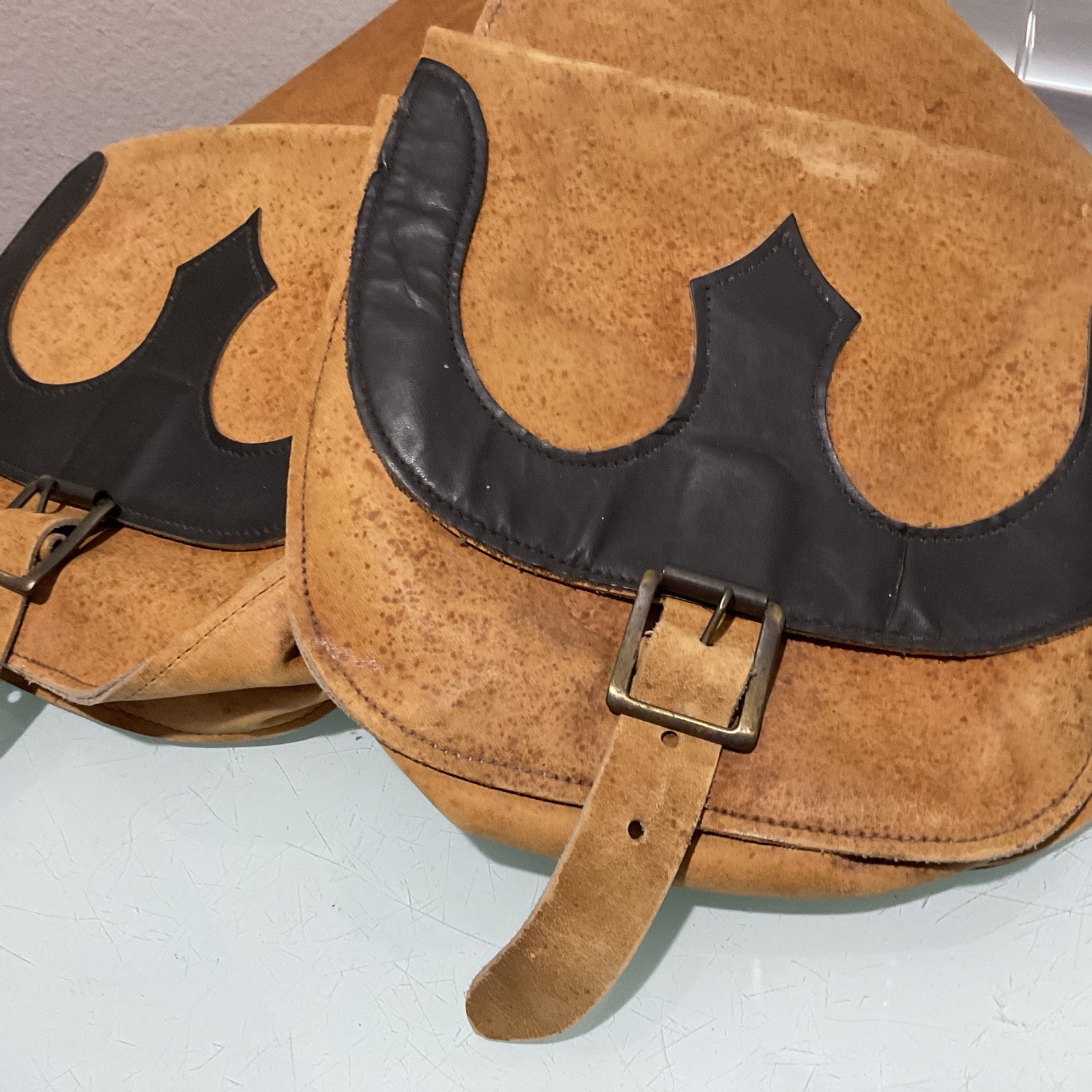 Antique Leather Saddlebag