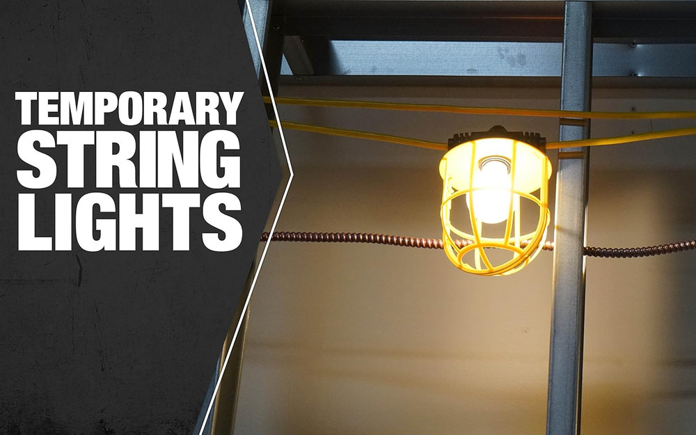 7145SW Temporary String Light; 14/2 SJTW; 15-Amp Standard; Plastic Guard; withou