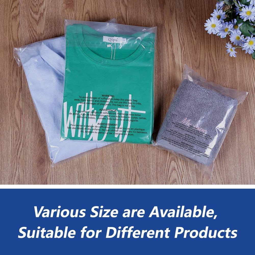 Clear Poly Bags with Suffocation Warning 6x9,9x12,10x13,11x14,12x15,12x20,14x20