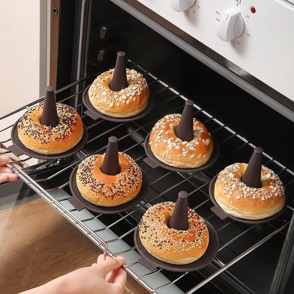 12Pcs Doughnut/Bagel Bread Baking Silicone Mold Set Pastry