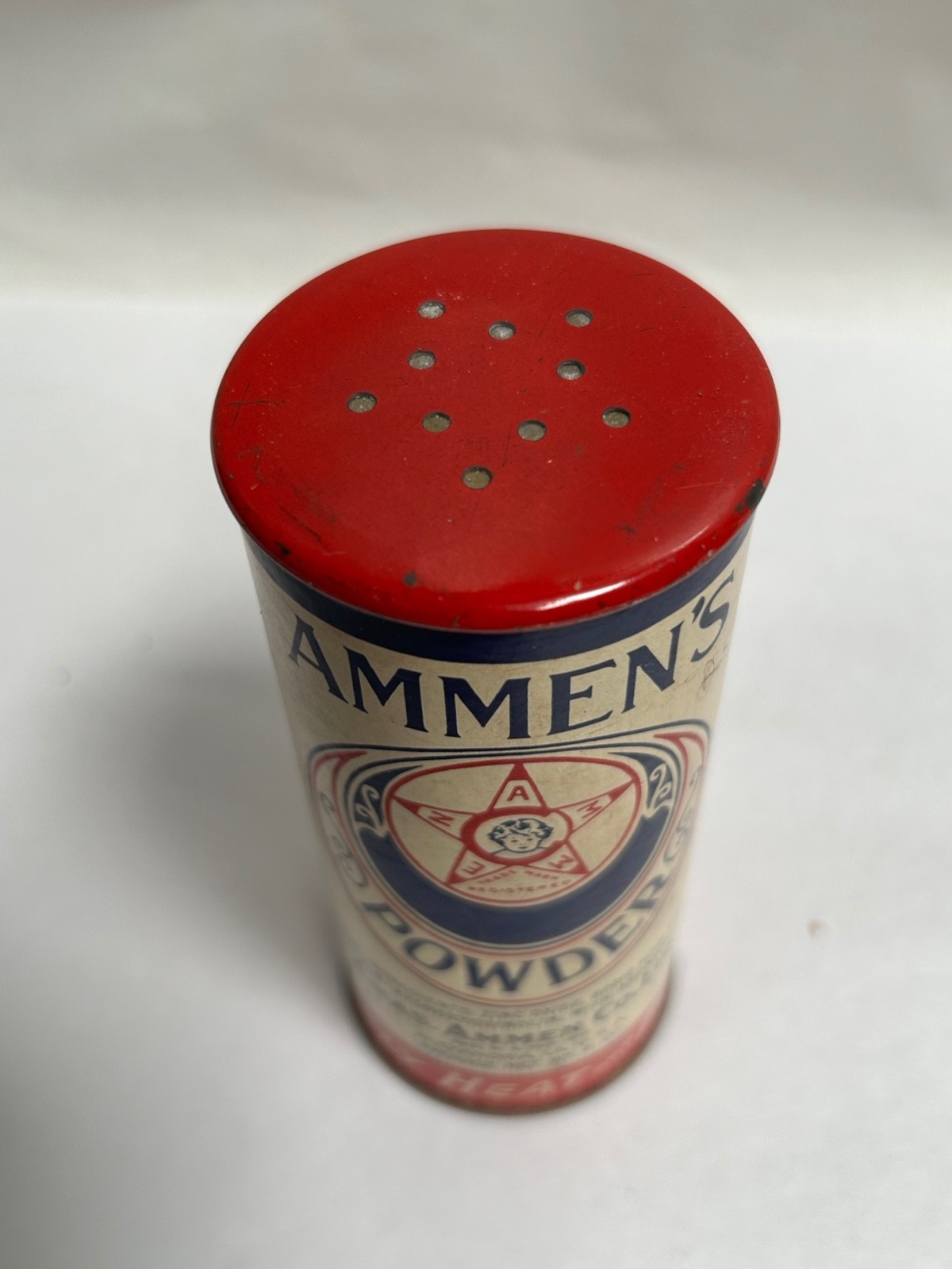 Vintage Ammen's Powder Armed Forces Military Advertising Container (A5)
