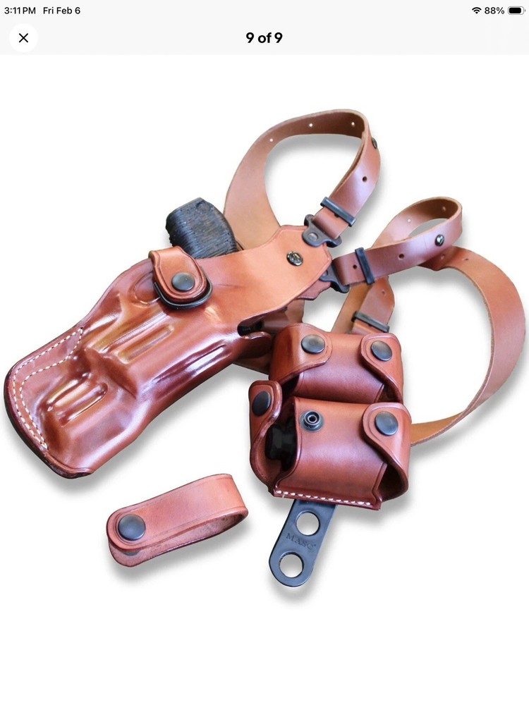Fits Colt Python 357 Magnum 2.5”BBL Vertical Shoulder Holster #1305# RH
