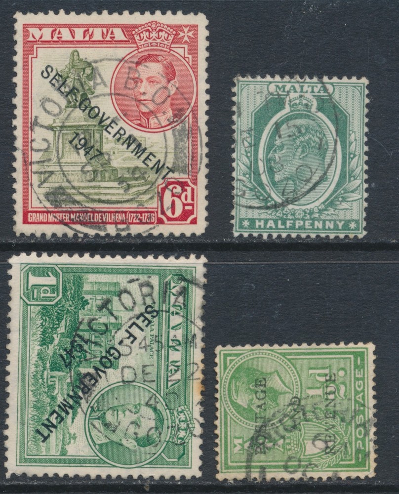 MALTA, Four Postmarks  VICTORIA GOZO