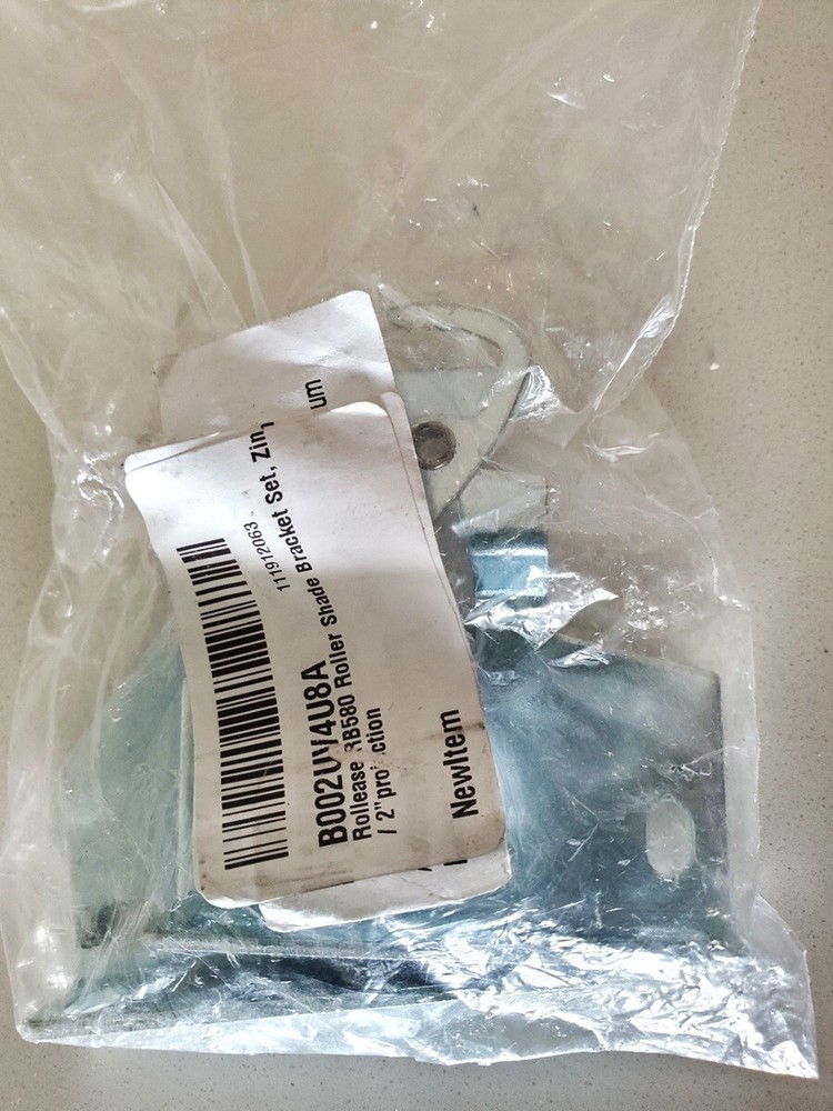 Rollease RB580 Roller Shade Bracket Set, Zinc / 2"projection