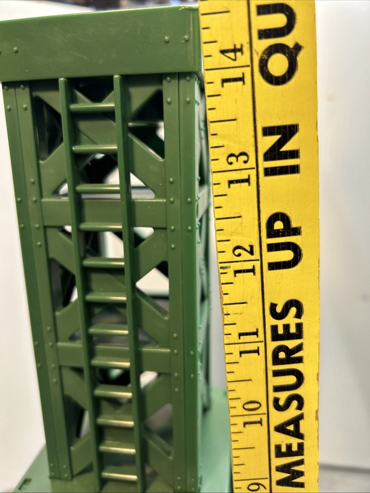 Used Green Plastic Train Track Tower,