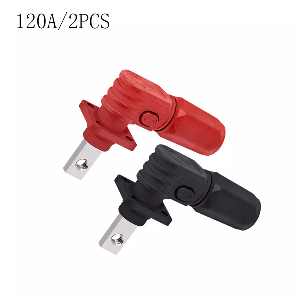 2Pcs Battery Energy-Storage Connector 120A Quick Plug Terminal Flame Retardant