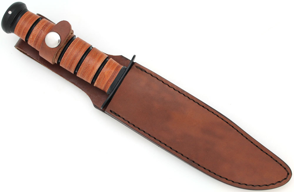Snake Eye Tactical Full Size KA-BAR Style Genuine Leather Sheath