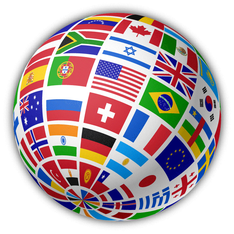 World Flags Globe Car Bumper Sticker Decal